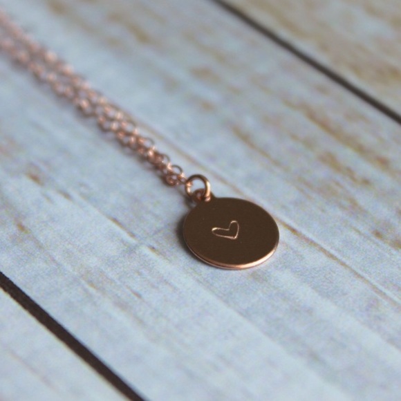 Rose Gold Circle Necklace | Minimalist Jewelry - Picture 3 of 4
